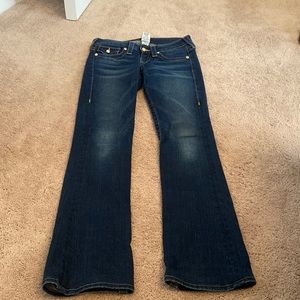 True Religion jeansSwarovski  crystal flares bottom sized 24